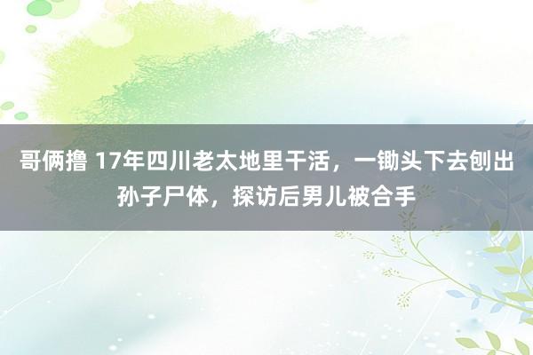 哥俩撸 17年四川老太地里干活，一锄头下去刨出孙子尸体，探访后男儿被合手