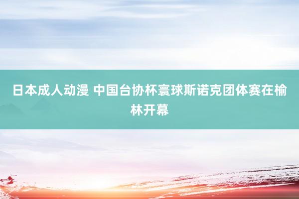 日本成人动漫 中国台协杯寰球斯诺克团体赛在榆林开幕