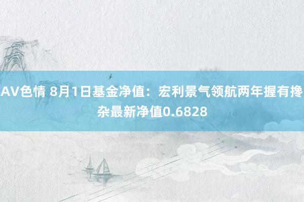 AV色情 8月1日基金净值：宏利景气领航两年握有搀杂最新净值0.6828