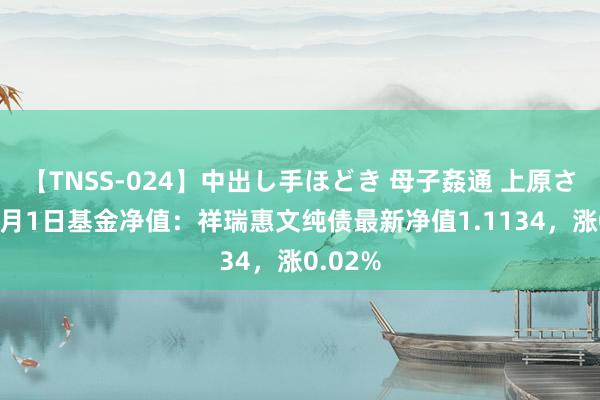 【TNSS-024】中出し手ほどき 母子姦通 上原さゆり 8月1日基金净值：祥瑞惠文纯债最新净值1.1134，涨0.02%