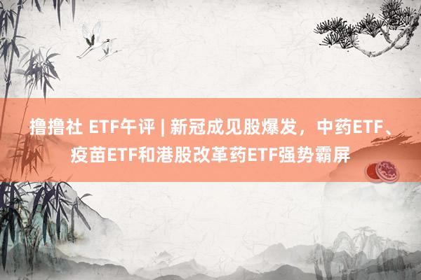 撸撸社 ETF午评 | 新冠成见股爆发，中药ETF、疫苗ETF和港股改革药ETF强势霸屏