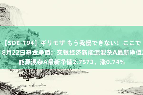 【SOE-194】ギリモザ もう我慢できない！ここでエッチしよっ Ami 8月22日基金净值：交银经济新能源混杂A最新净值2.7573，涨0.74%