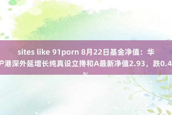 sites like 91porn 8月22日基金净值：华安沪港深外延增长纯真设立搀和A最新净值2.93，跌0.44%