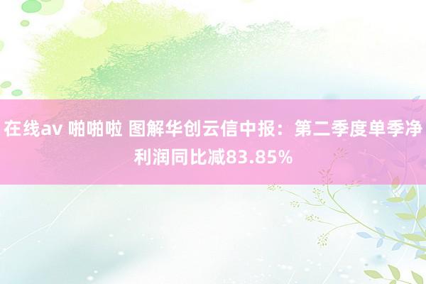 在线av 啪啪啦 图解华创云信中报：第二季度单季净利润同比减83.85%