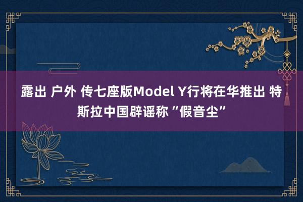 露出 户外 传七座版Model Y行将在华推出 特斯拉中国辟谣称“假音尘”