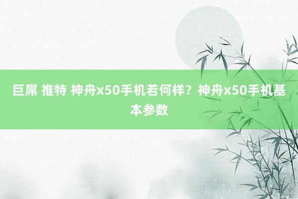 巨屌 推特 神舟x50手机若何样？神舟x50手机基本参数