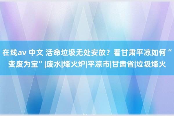 在线av 中文 活命垃圾无处安放？看甘肃平凉如何“变废为宝”|废水|烽火炉|平凉市|甘肃省|垃圾烽火